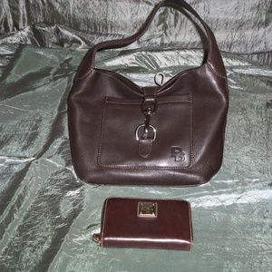 DOONEY BOURKE Brown Leather  Lock Hobo Shoulder
